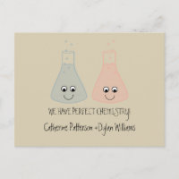 Cute Chemistry Save the Date Postcard