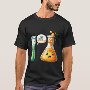 Cute Chemistry Test Tubes Science Cartoon  T-Shirt