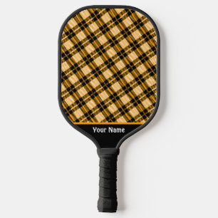 Cute Chequered Yellow Pickleball Paddle