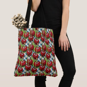 Cute Cherries Chequered Mid-Century Tote Bag