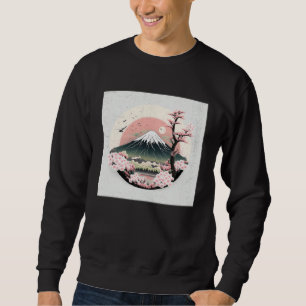 Cute Cherry Blossom Illustration Pink Women Kids Sweatshirt