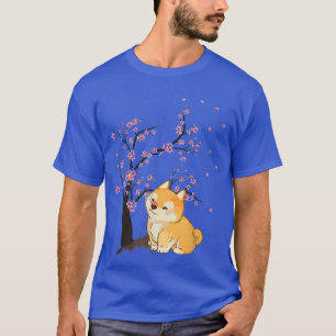 Cute Cherry Blossom Japanese Art Kawaii Shiba Inu T-Shirt