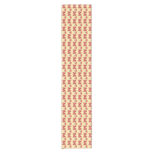 Cute Cherry Bow Seamless Pattern Pink Aesthetic Ka Short Table Runner