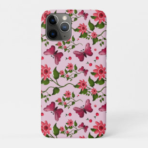 Cute Cherry Butterfly Pattern, Glossy Kawaii Fruit Case-Mate iPhone Case
