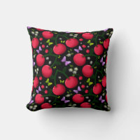 Cute Cherry Butterfly Pattern, Glossy Kawaii Fruit