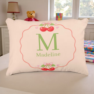 Cute Cherry Dessert Pattern Sweet Aesthetic Decorative Cushion