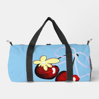 Cute Cherry Flower Aesthetic Gym Duffel Bag