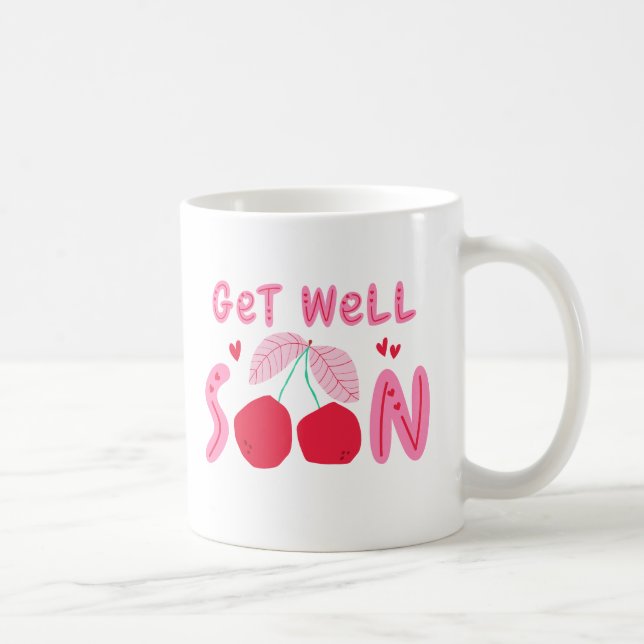 Cute Cherry Get Well Soon Coffee Mug (Right)