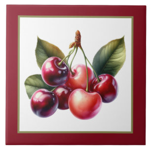 Cute cherry lovers kitchen  tile