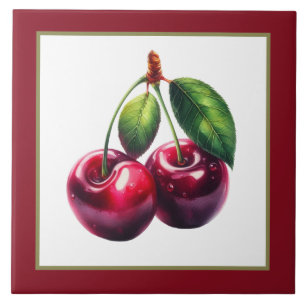 Cute cherry lovers kitchen  tile