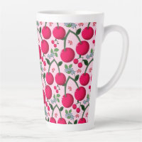 Cute Cherry  Pattern, Glossy Kawaii Fruit