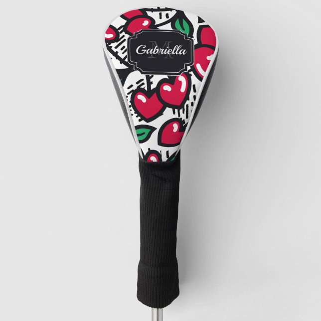 Cute Cherry Pattern Golf Head Cover (Front)