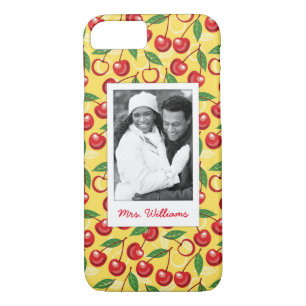Cute Cherry Pattern Monogram Case-Mate iPhone Case