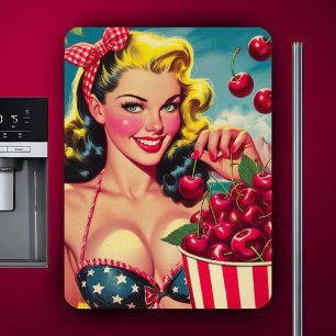 Cute Cherry Pin-up Magnet