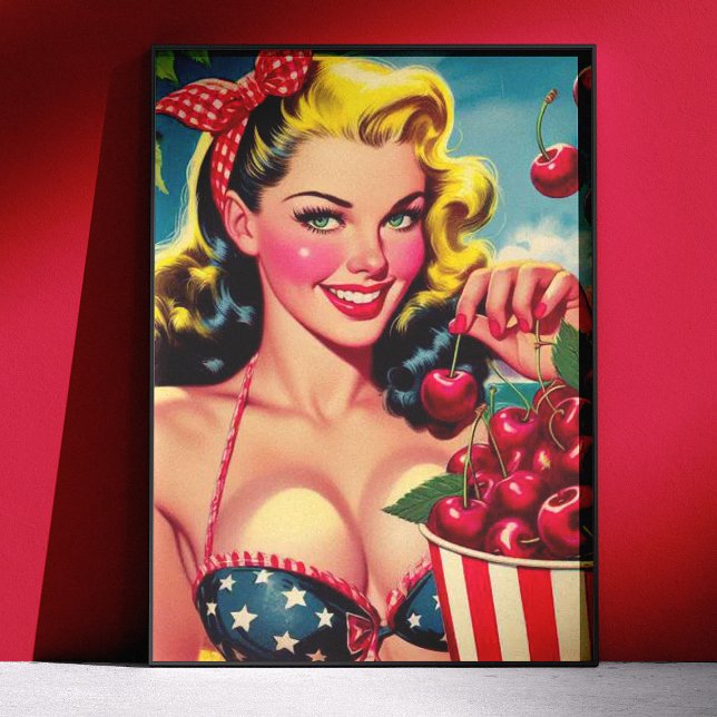 Cute Cherry Pin-up Poster (Creator Uploaded)
