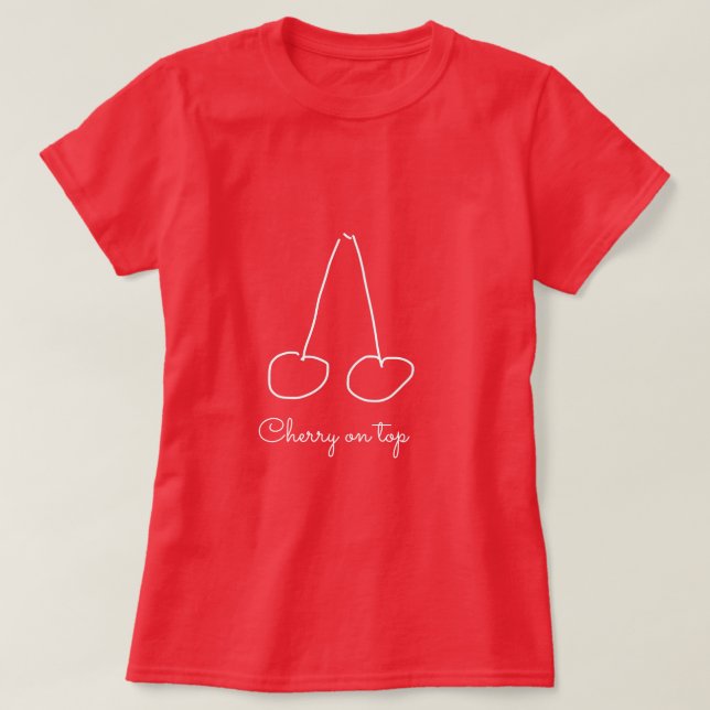 Cute cherry simple minimalist T-Shirt (Design Front)