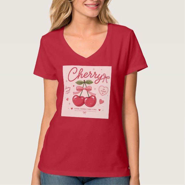 Cute Cherry  T-Shirt (Front)