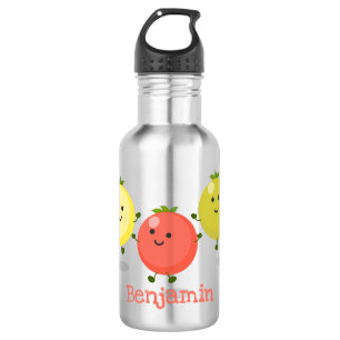 Cute cherry tomatoes cartoon illustration 532 ml water bottle