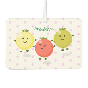 Cute cherry tomatoes cartoon illustration  car air freshener