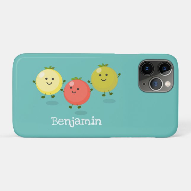 Cute cherry tomatoes cartoon illustration Case-Mate iPhone case (Back (Horizontal))