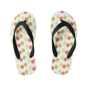 Cute cherry tomatoes cartoon illustration kid's jandals