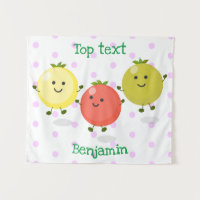 Cute cherry tomatoes cartoon illustration