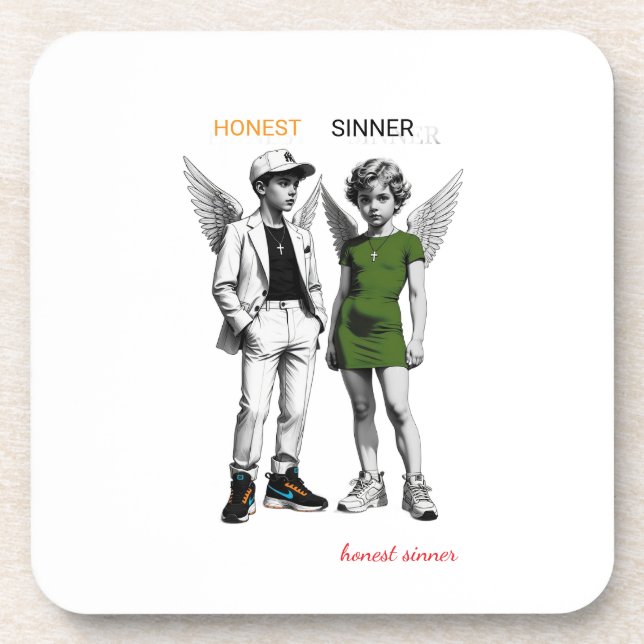 Cute Cherub Angels  Hard plastic coaster (Front)