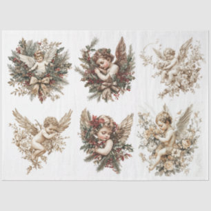 Cute Cherub College Tissue Paper