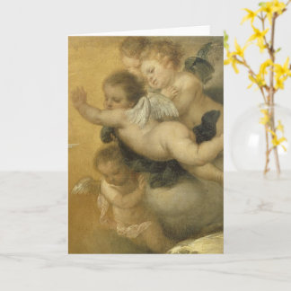 Cute Cherubs detail of an Annunctiation - Fine Art Card