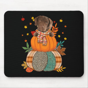 Cute Chesapeake Bay Retriever Pumpkinthanksgiving Mouse Pad