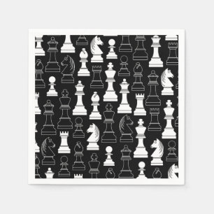 Cute Chess Board Game Kids Birthday Party Napkin
