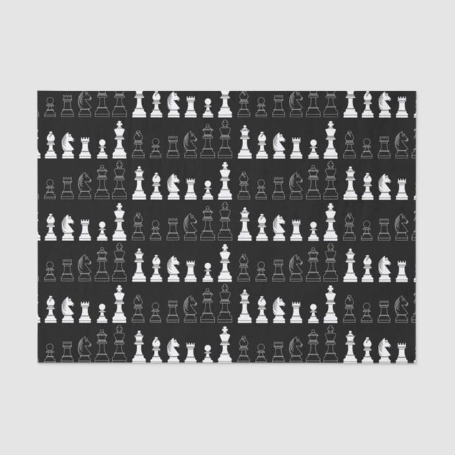 Cute Chess Board Games Kids Birthday Party Tissue Paper (Front)