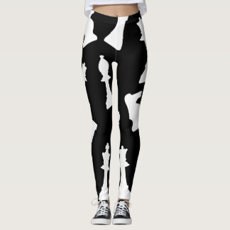 Cute chess game pieces  leggings