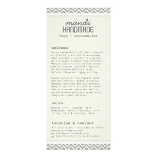 Cute Chevron Stripes Rack Card