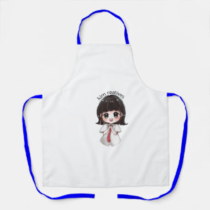 Cute Chibi Anime Girl Kitchen Apron