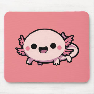Cute Chibi Axolotl Mouse Pad