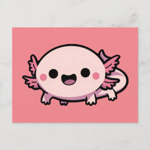 Cute Chibi Axolotl Postcard