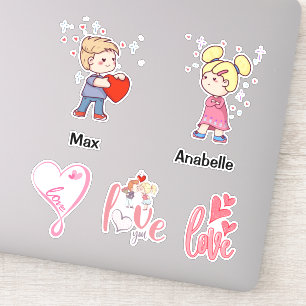 Cute Chibi couple customizable name love quotes