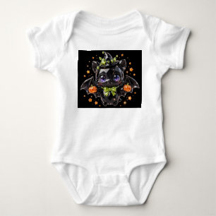 Cute Chibi Crystal Bat Witch Halloween Baby Bodysuit