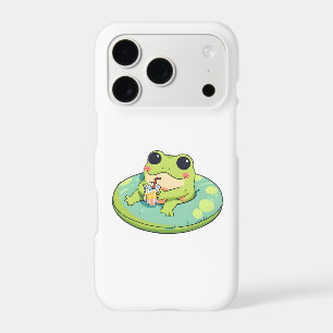 Cute Chibi Frog Summer Pool Day Lemonade Design