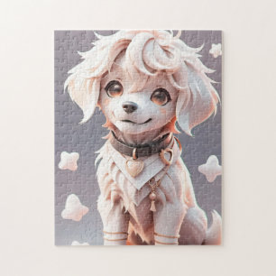 Cute Chibi Golden Retriever Puppy Jigsaw Puzzle