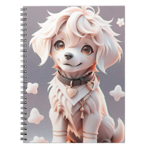 Cute Chibi Golden Retriever Puppy Notebook