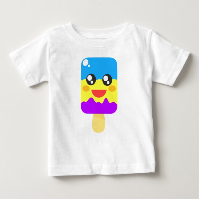 Cute Chibi Ice Lolly Popsicle Baby T-Shirt (Front)