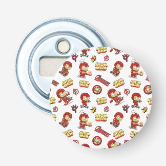 Cute Chibi Iron Man Seamless Pattern - Superhero  Bottle Opener