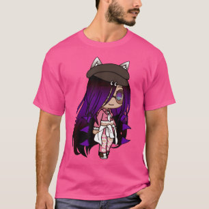 Cute Chibi Kawaii Anime Girl With Fox Ears And Tai T-Shirt