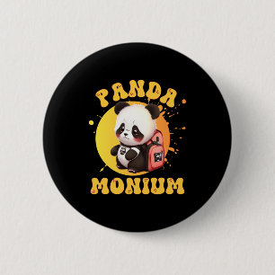 Cute Chibi Kawaii Panda Name School Year On Back B 6 Cm Round Badge