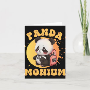 Cute Chibi Kawaii Panda Name School Year On Back B Card