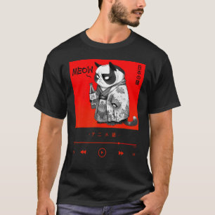 Cute Chibi Neko in Elegant Japanese Kimono Robe T-Shirt