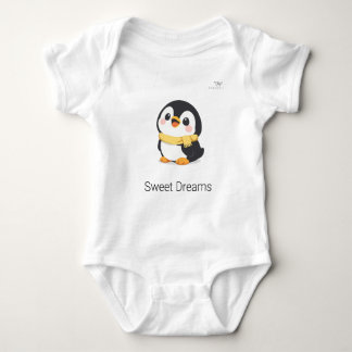 Cute Chibi Penguin with Scarf Personalised  Baby Bodysuit
