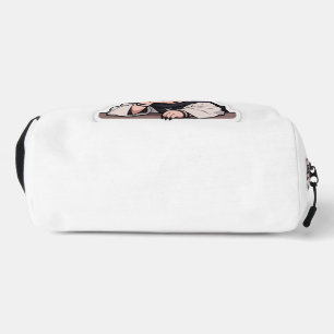 Cute Chibi Pouty King Sticker - Kawaii Pink Hair Dopp Kit